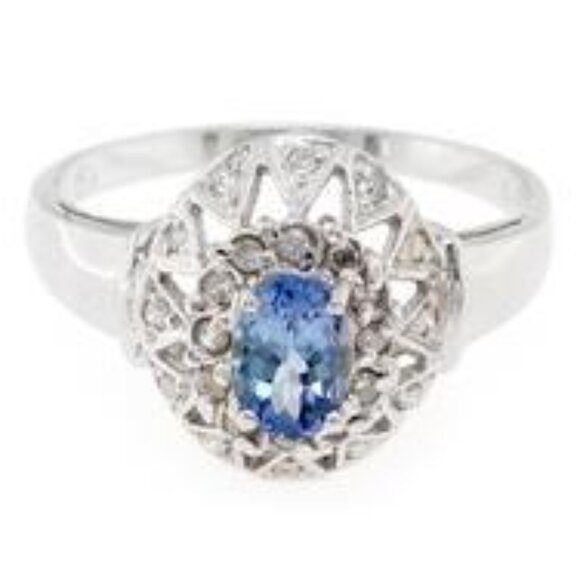 LAST ONE - 10Kt White Gold Tanzanite Diamond Ring - Picture 5 of 5